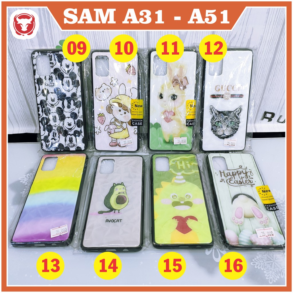 Ốp Lưng Samsung A51 - A31 Vân Đá Kim Cương 3D in hình cute