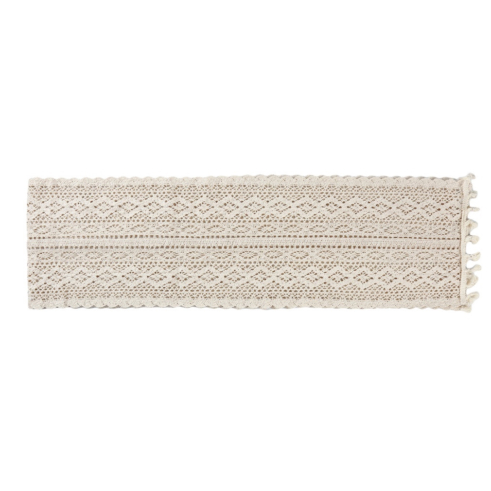 Khăn trải bài Runner bằng chất liệu cotton trang trí tua rua phong cách retro | BigBuy360 - bigbuy360.vn