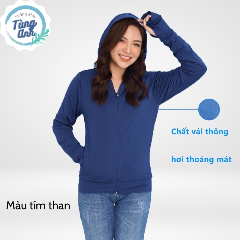 Áo chống nắng nữ 2 lớp cao cấp đai gấu to vải thông hơi cực mát chống nắng chống tia UV