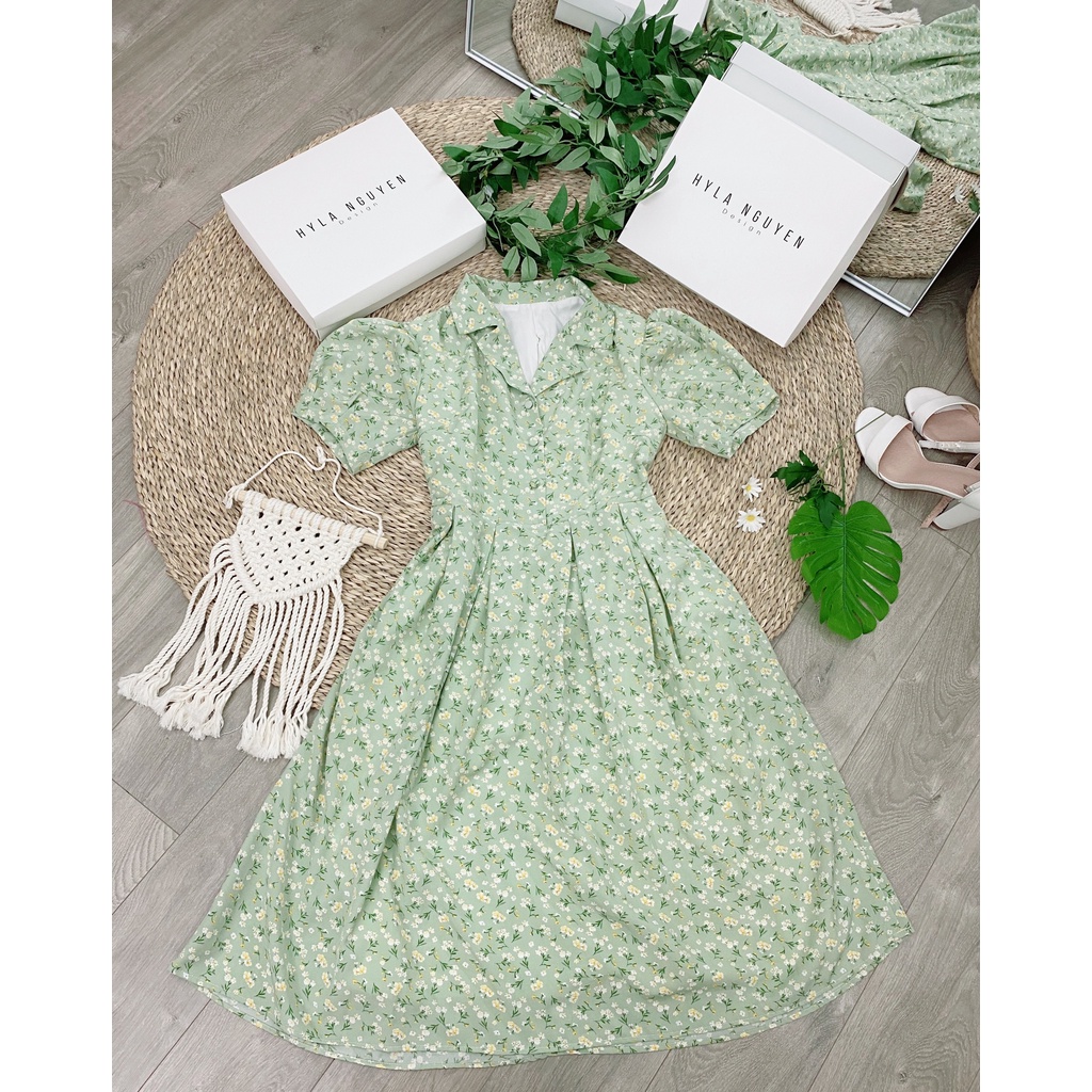 Emily Dress - váy tiểu thư xanh