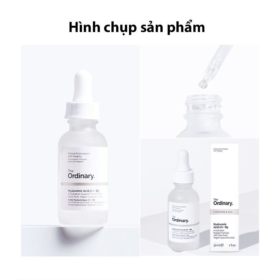 Tinh chất cấp nước phục hồi da làm sáng da The Ordinary Hyaluronic Acid 2% + B5 30ml