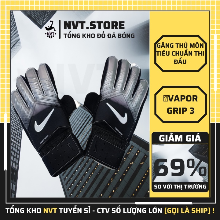 Găng tay thủ môn chuyên nghiệp Nike Tiempo, Bao tay bắt gôn cao cấp, ôm sát bàn tay - NVT.store.vn