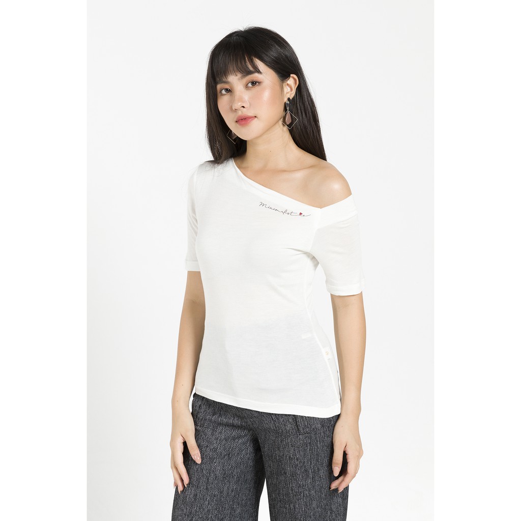 Áo thun lệch vai VIENTRAN V61S20H008