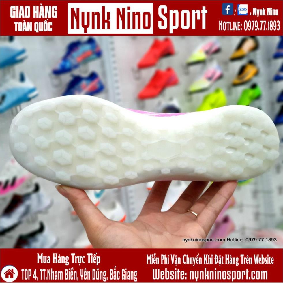 Giày Bóng Đá Adidas X 19.1 Trắng Hồng Vạch Đen TF 👎🏻