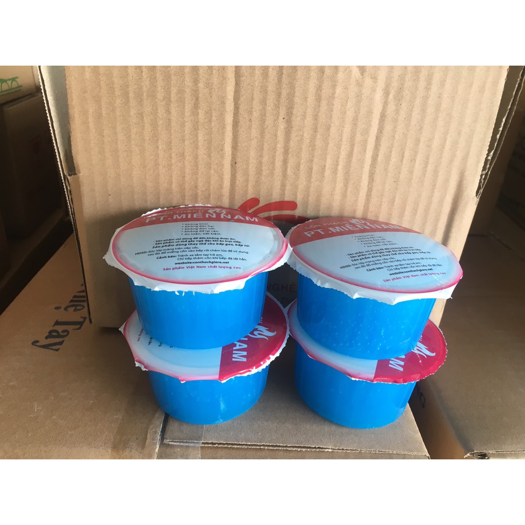 Cồn thạch PT Miền Nam nấu lẩu giá rẻ - Không cay mắt, khói, cặn - Thùng 60 ly