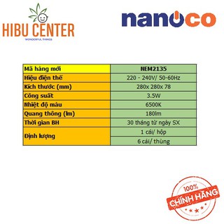 ĐÈN LED CHIẾU SÁNG KHẨN CẤP NANOCO NEM2135