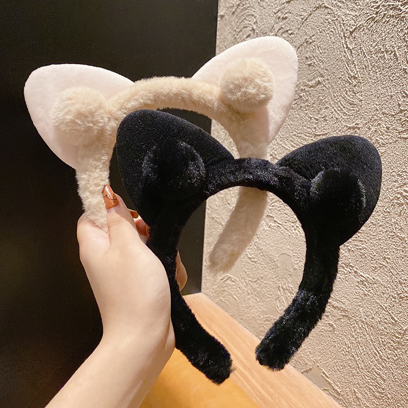 Băng Đô Nhung Lông Rửa Mặt Dễ Thương Xinh Xắn Dành Cho Bé Gái