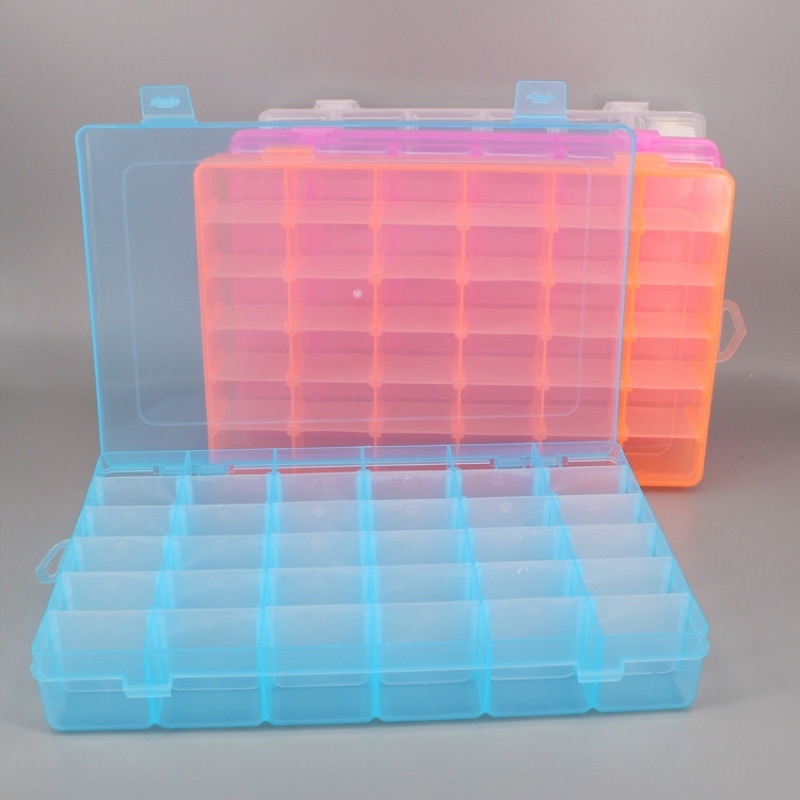 Hộp Nhựa Trong Suốt 36 Ngăn Đựng Đồ Trang Sức Đa Năng Tiện Dụng