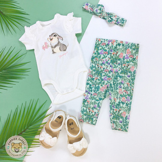 Set bodysuit họa tiết hoa lá HM