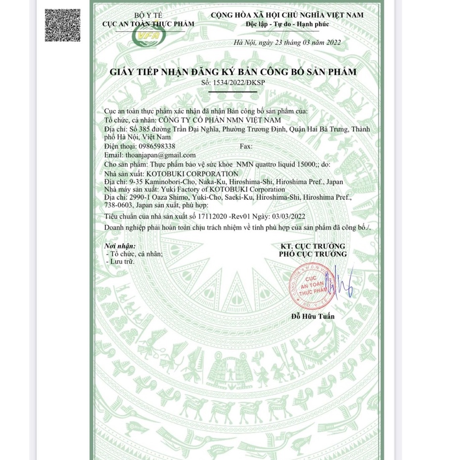 Nước Uống Trẻ Hóa Da NMN Quattro Liquid 15000 Nhật Bản 30ml x 10 chai