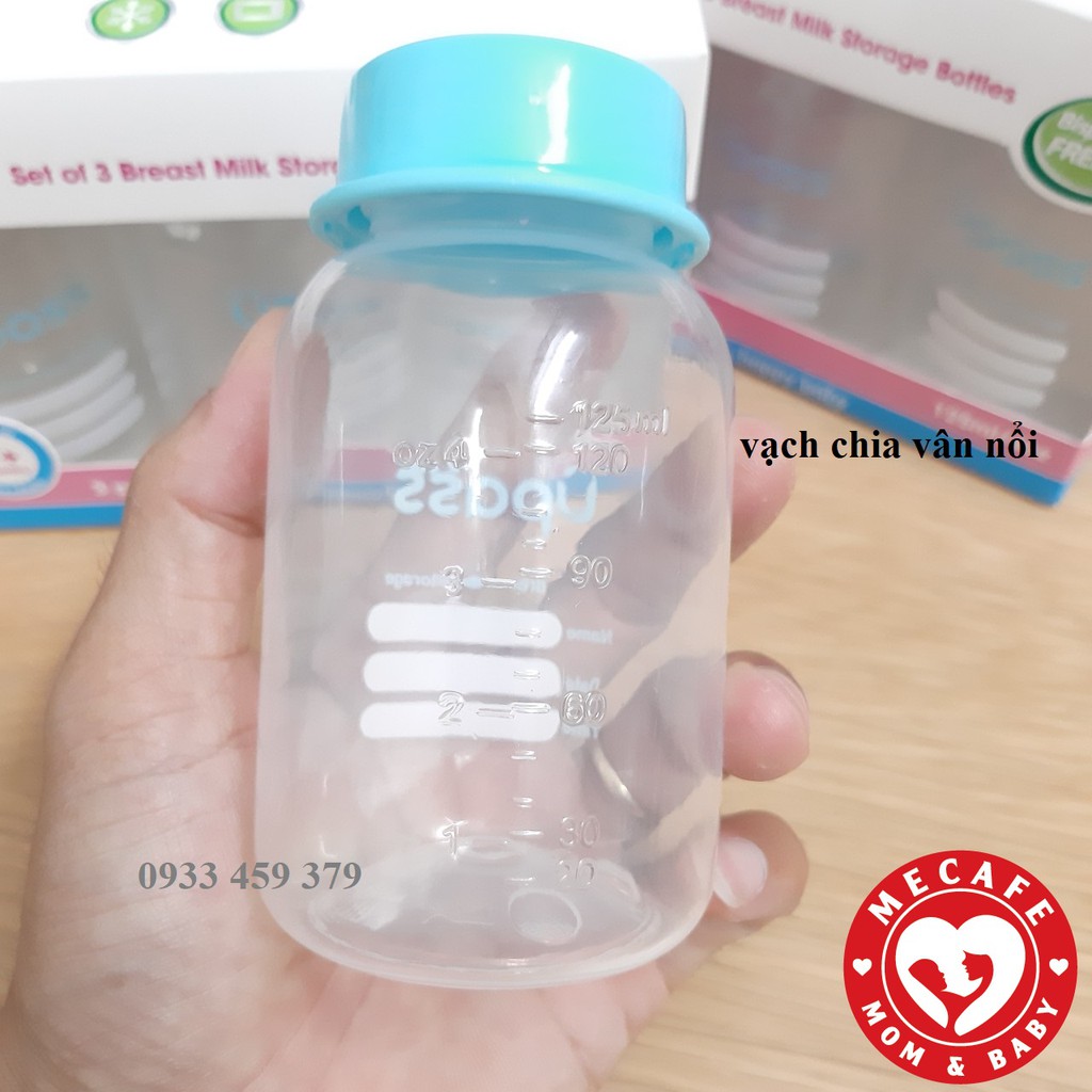 Bình trữ sữa Upass Thái Lan 125ml (lắp được núm ti cho bé bú)