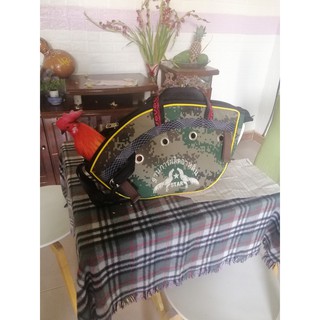 Giỏ xách gà , túi đựng gà đá bằng vải Thái Lan , màu rằn ri ,vải tốt , to rộng thoải mái , dành cho cả gà tre và gà nòi