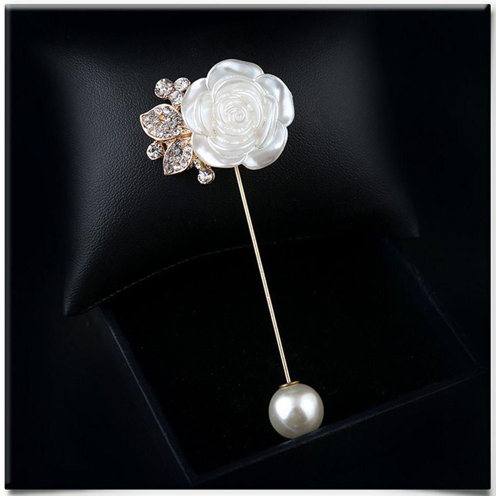 Ghim Cài Áo Hình Vỏ Sò Đính Hoa Hồng Lãng Mạn Cho Nữ
