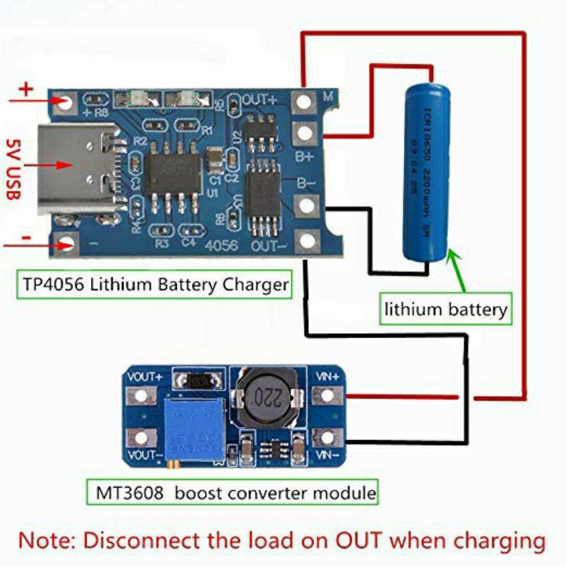 Mạch sạc pin 18650 3.7-4.2v có bảo vệ cổng USB type-C