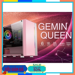Vỏ case máy tính xigmatek gemini queen - premium m-atx, rgb strip