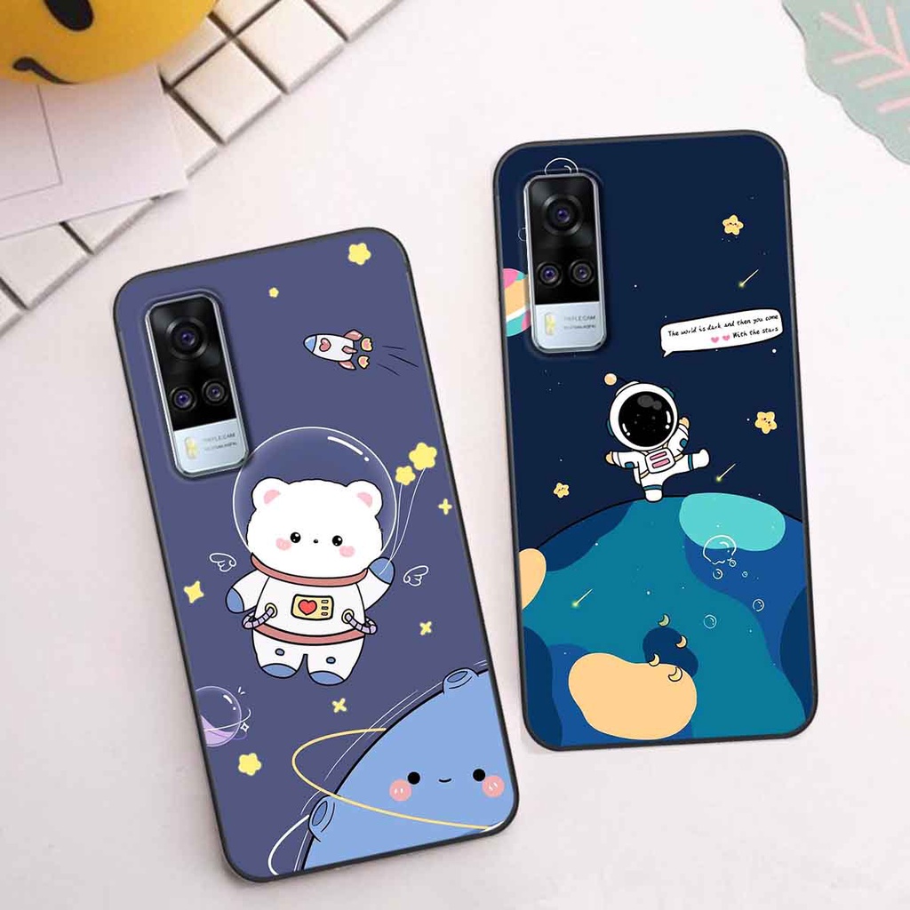 Ốp Vivo Y51 2020 in hình vũ trụ, phi hành gia bầu trời cute dễ thương