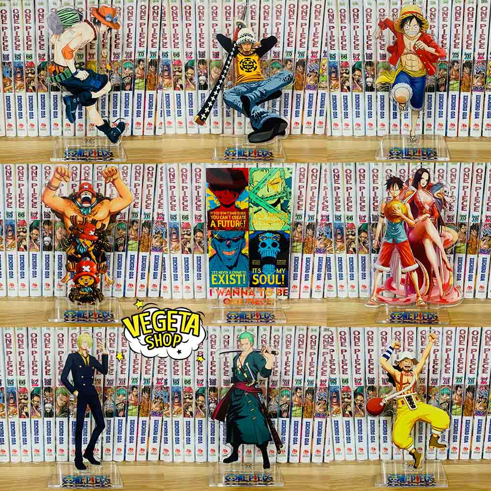 Mô Hình Tượng Standee Acrylic Mica 2 mặt - One Piece - Luffy Zoro Nami Sanji Usopp Chopper Robin Franky Brook Shanks Law
