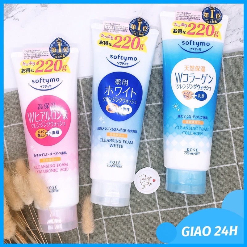 [Hàng _ Nhật]  Sữa rửa mặt Kose Softymo Cleansing Foam Nhật Bản 220G