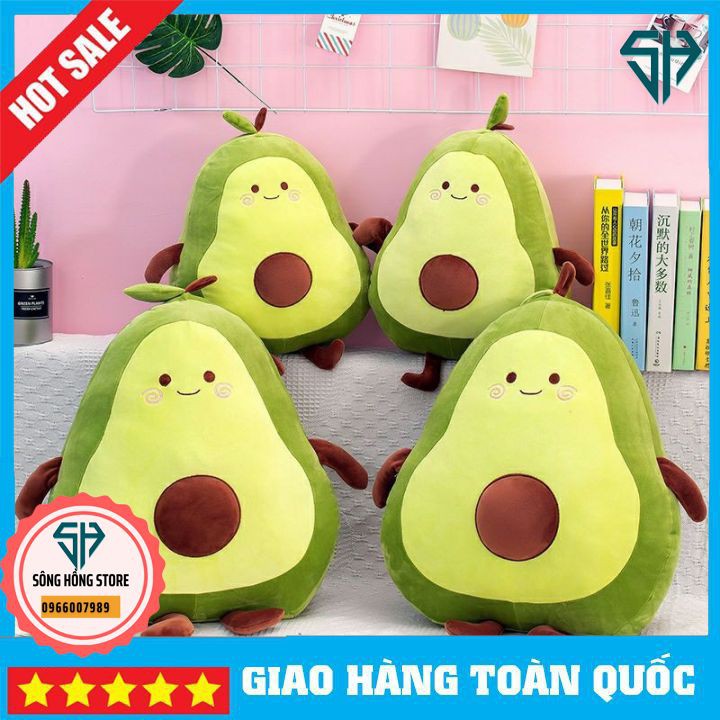 (FREESHIP - Xả Hàng) Quả Bơ Nhồi Bông Dễ Thương Size 40cm