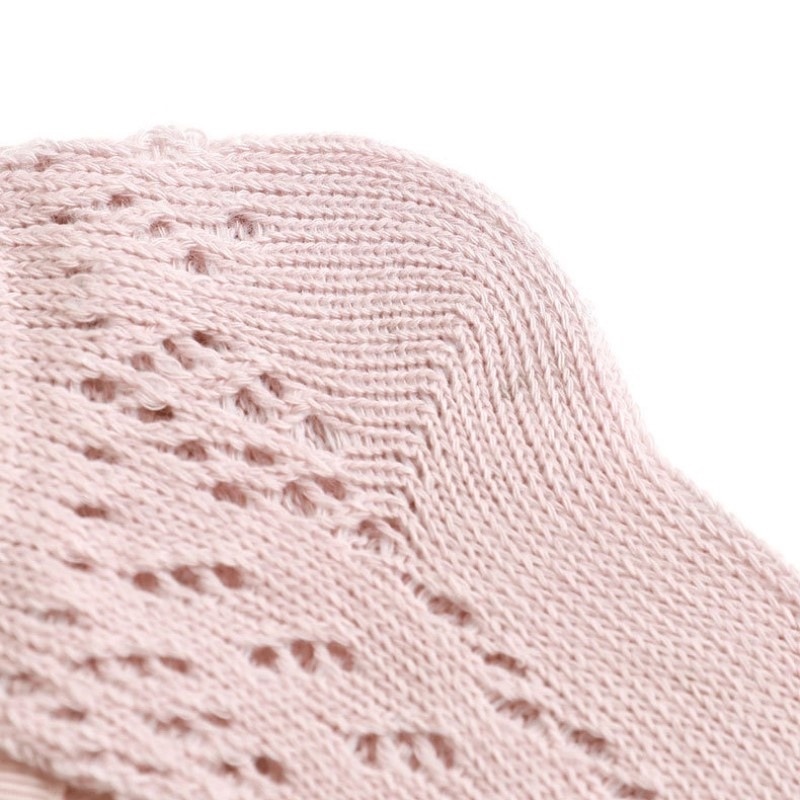 1 Đôi Vớ Cotton Mỏng Phối Lưới Đính Nơ Thời Trang Mùa Hè Cho Bé Gái