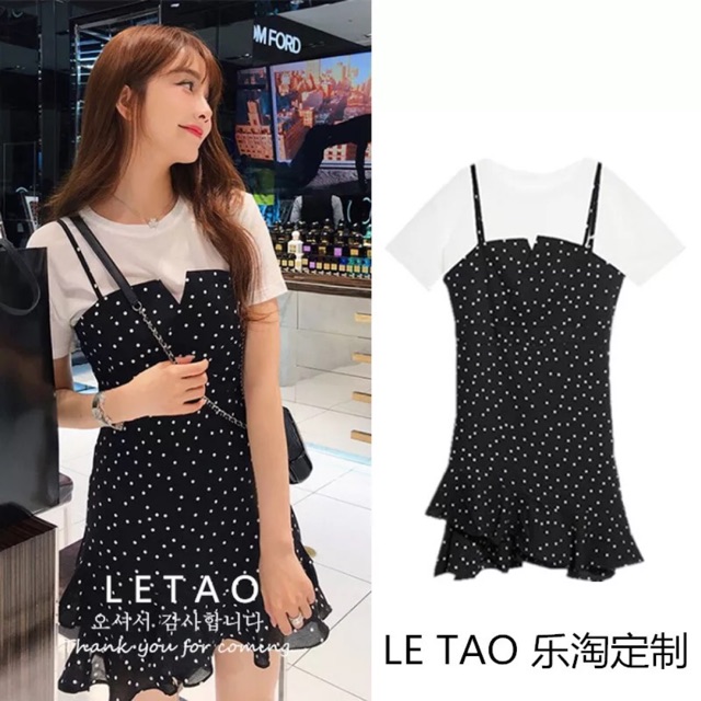 Set váy chấm bi