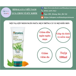 MẶT NẠ LỘT NEEM NGĂN NGỪA MỤN TRỨNG CÁ VÀ MỤN ĐẦU ĐEN - HIMALAYA  PURIFYING NEEM PEEL OFF MASK 100ML