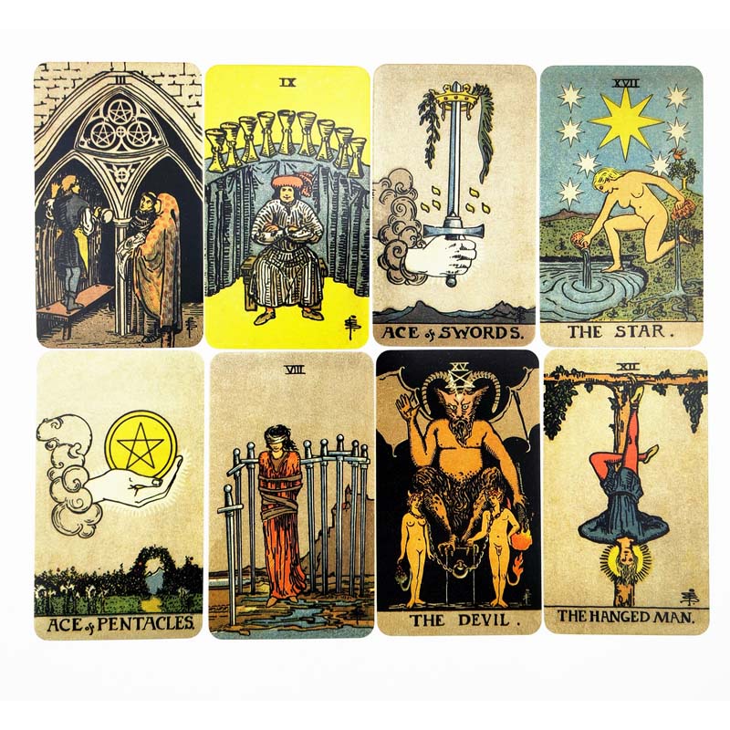 Bộ bài Tarot 78 lá không viền phiên bản tiếng anh