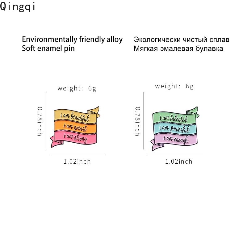 Ghim Cài Áo In Chữ I Am Beautiful Nhiều Màu Sắc Vui Nhộn