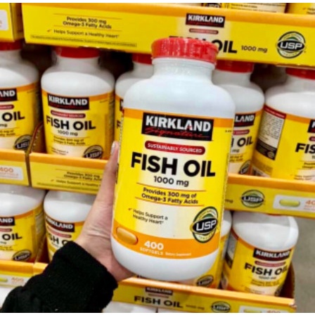 Viên uống Dầu Cá Kirkland Fish Oil bổ sung Omega-3 l 400 Viên – Nhập khẩu Mỹ