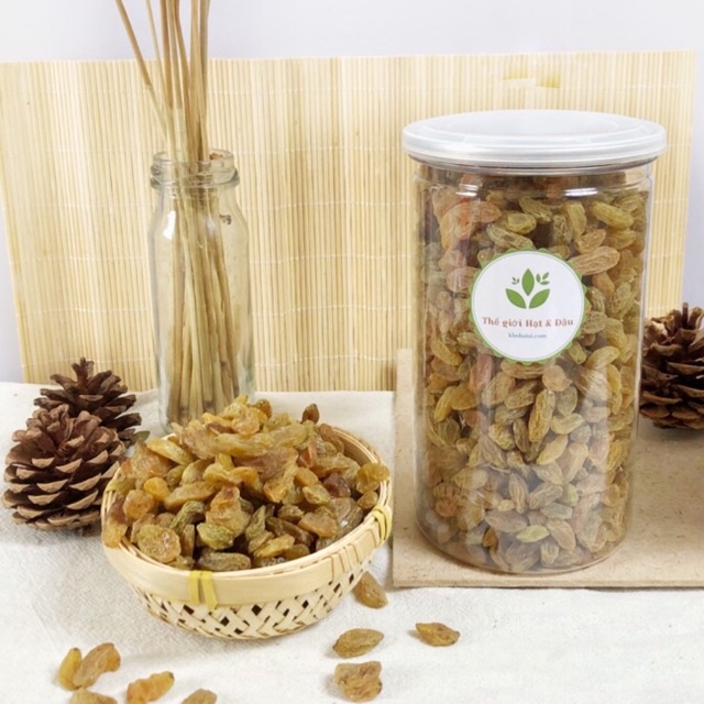 Nho Xanh Khô Ninh Thuận Loại 1 Hũ 500g