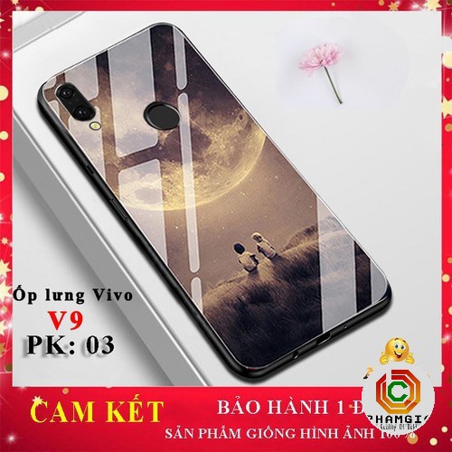 Ốp lưng Vivo V9 - ốp lưng mặt kính v9/ V9 youth tráng gương,