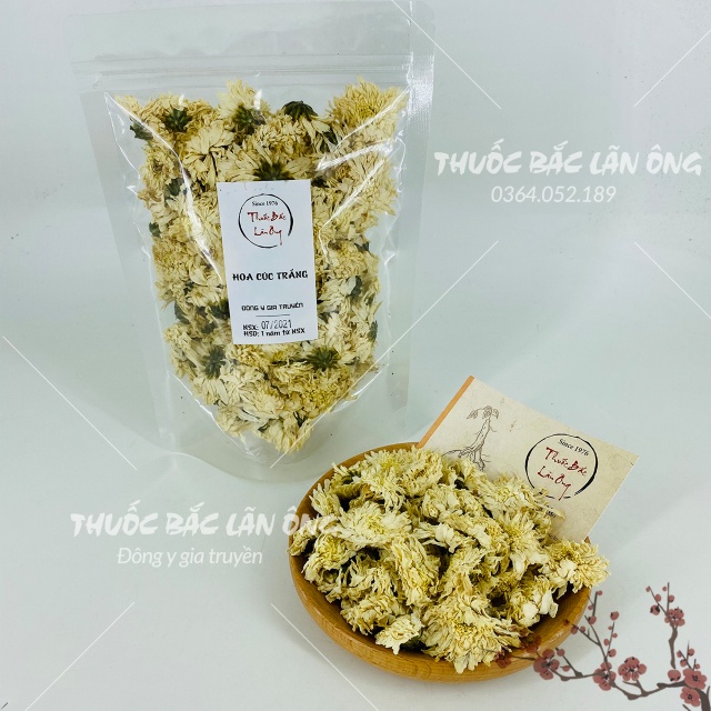 Hoa Cúc Trắng 100g (Tặng Túi Táo Đỏ Khi Mua Từ 200g)