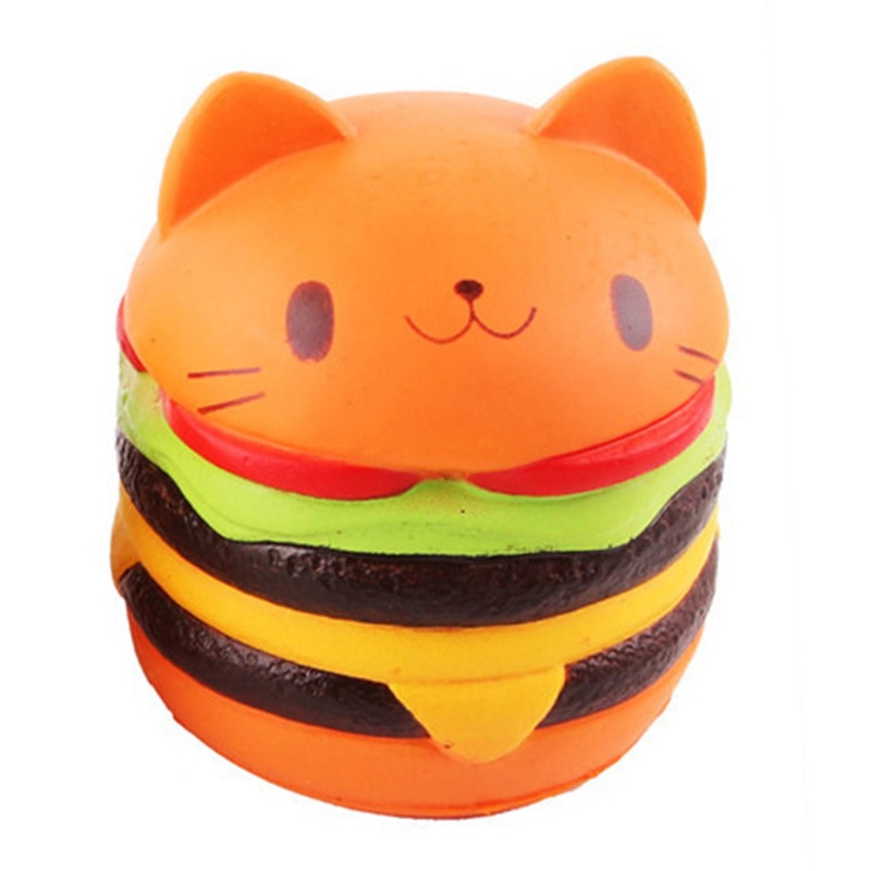 Đồ Chơi Xốp Squishy Giảm Stress Hình Bánh Hamburger 3.5 Inch Cho Bé