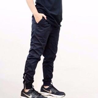 [ GIÁ SỈ ] Quần Jogger Kaki Có Dây Kéo Zipper  đen cao cấp đủ size