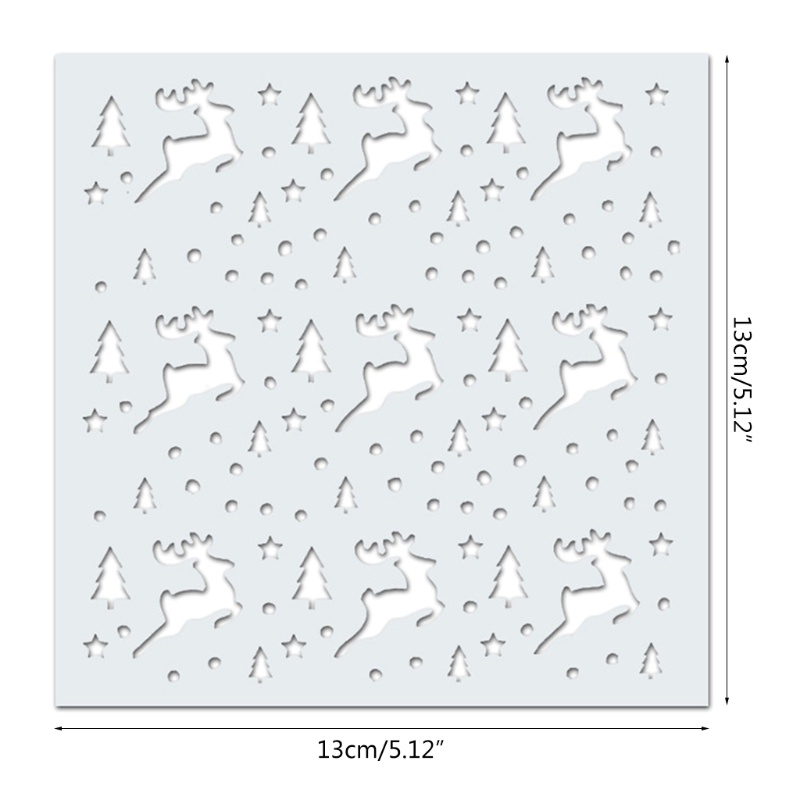 Bộ 2 Khuôn Tô Màu Trang Trí Hình Tuần Lộc Giáng Sinh