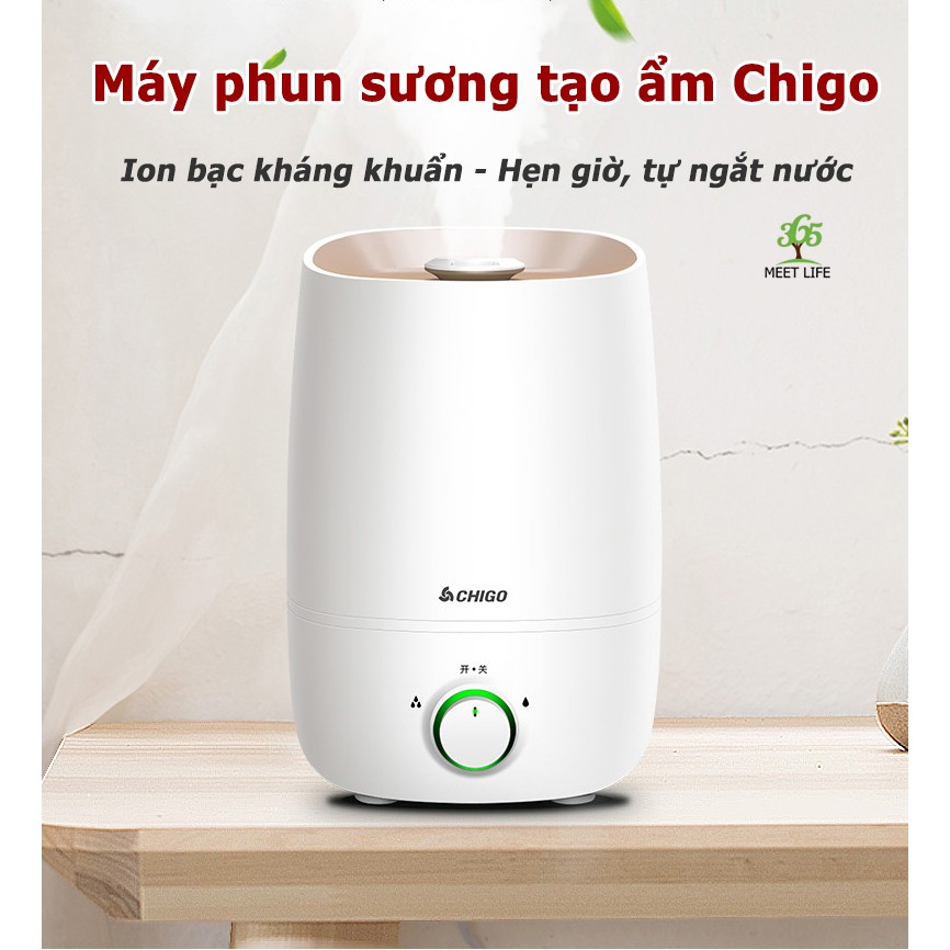 [Đời Mới Nhất] Máy Phun Sương Tạo Ẩm Lọc Không Khí, Ion Bạc Kháng Khuẩn, Có Chế Độ Hẹn Giờ, Tự Ngắt Khi Phun