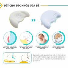 Gối cao su non RICCO UR8883 chống bẹt đầu cho bé 0m+ mềm mại thấm hút tốt t hàng chính hãng