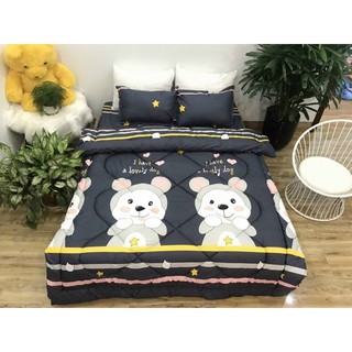 Bộ gra giường 3 món ( 1 gra + 2 vỏ gối nằm)