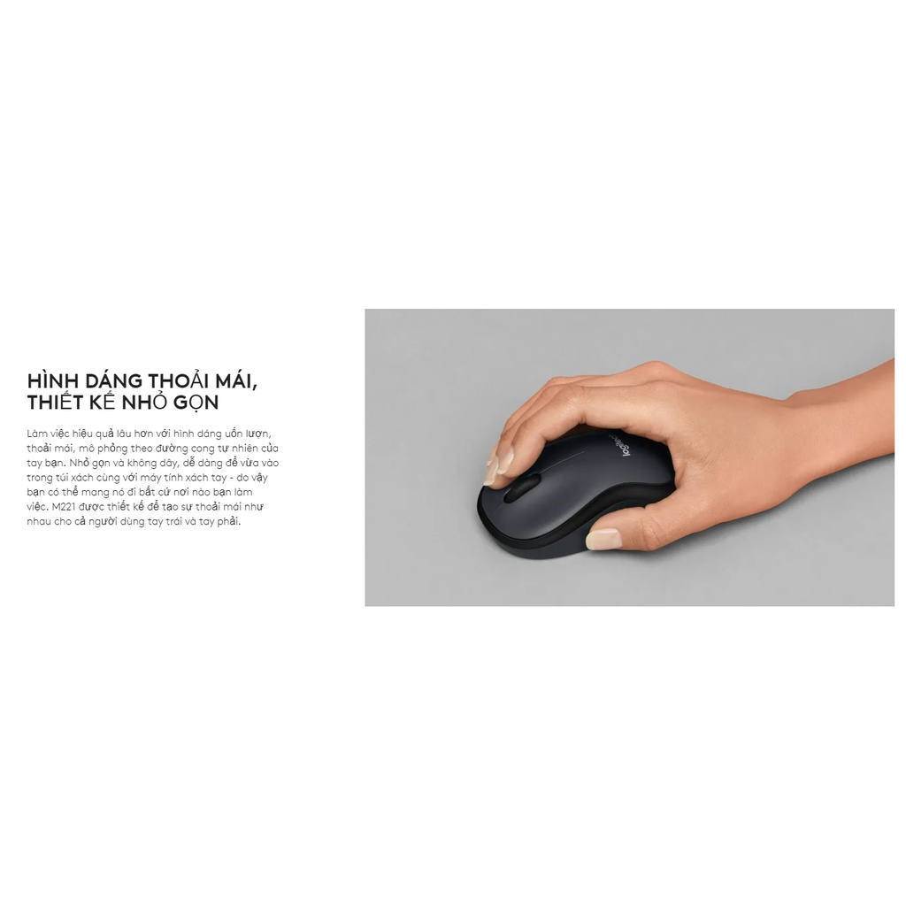 Chuột Logitech M221 Không dây Wireless Silent Plus - Ngoc Viên Store