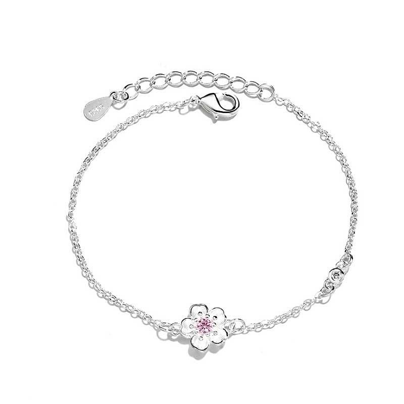 Lắc Tay Bạc Hoa Sakura Glosbe