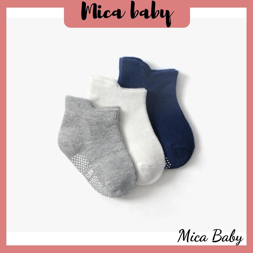 Set 6 đôi tất trơn chống trượt cho bé Mica baby T16