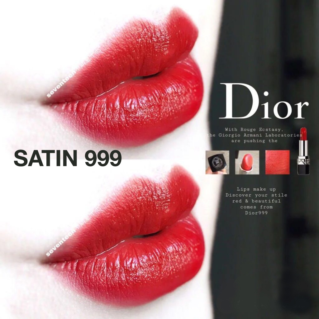 [Mẫu Mới 2021] Son Dior Rouge 999 Matte Màu Đỏ Tươi , satin, velvet full size tặng kèm FullBox Túi Hộp Hãng