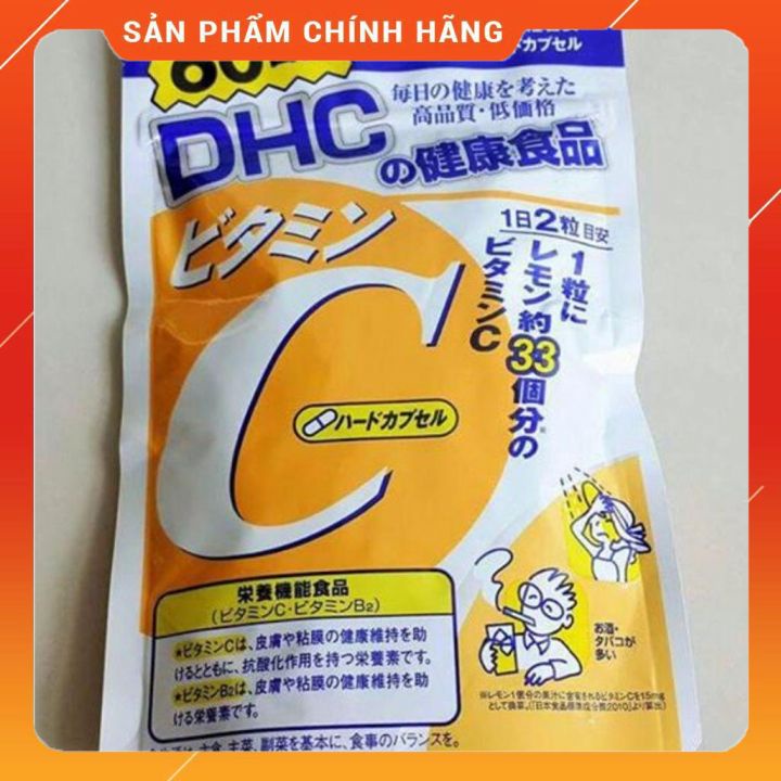Viên uống DHC Bổ sung Vitamin C 🔥𝐒𝐀𝐋𝐄 𝐌𝐀̣𝐍𝐇🔥 đến từ Nhật Bản 30 ngày và 90 ngày, hỗ trợ làm đẹp da, mờ thâm