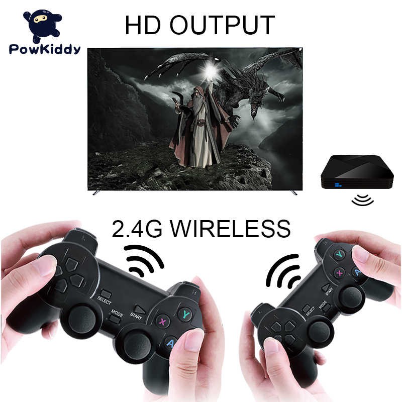 Tận +5600gameMáy Chơi Game Cầm Tay 4 Nút HDMI Không Dây Tích Hợp Android Tivi Box chơi game PSP / PS1 / FC / NES / N64