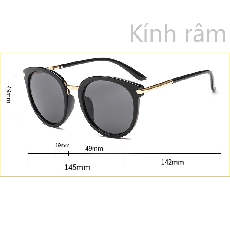 Kính mát tròn tráng gương cho nữ