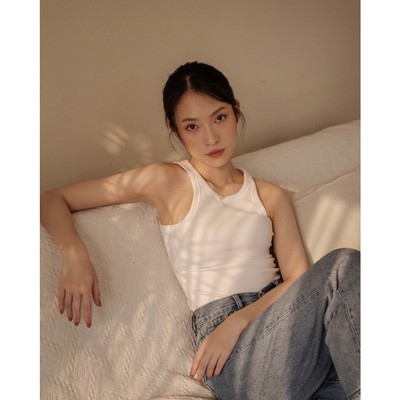 Áo ba lỗ nữ idée cổ tròn vải thun cotton tăm