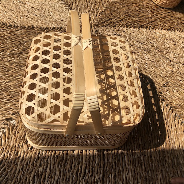 Giỏ Picnic Bằng Tre Tiện Lợi - Giỏ Tre Đựng Đồ Chụp Hình Decor - Picnic Basket