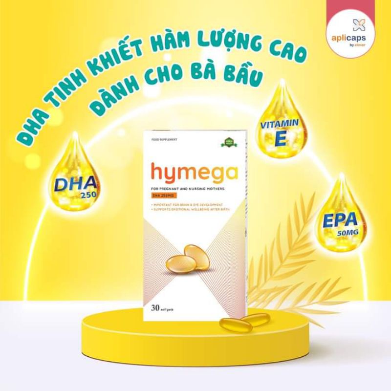 Hymega - Viên uống DHA siêu tinh khiết cho mẹ bầu (hộp 30 viên)