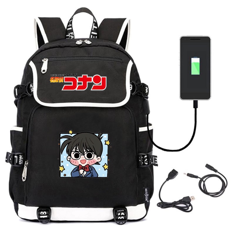 Balo nắp ngang in hình  CONAN, KAITO KID Thám tử lừng danh anime chibi thiết kế thông minh đi học cho nam nữ