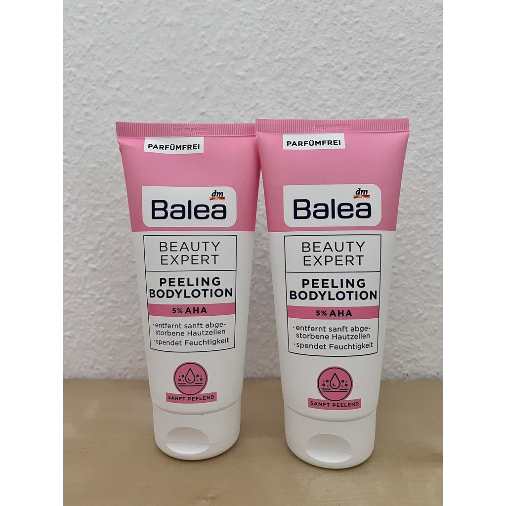 – KEM DƯỠNG THỂ LÀM SÁNG DA CHỨA 5% AHA BALEA BEAUTY EXPERT PEELING BODYLOTION 5% AHA, 200ML